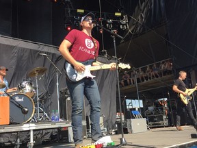 James Barker of The James Barker Band performs at Country Thunder Saskatchewan on July 15.