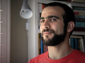 Former Guantanamo Bay prisoner Omar Khadr, 30, is seen at a home in Mississauga, Ont., on Thursday, July 6, 2017. The federal government has paid Khadr $10.5 million and apologized to him for violating his rights during his long ordeal after capture by American forces in Afghanistan in July 2002.