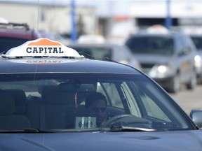 Taxis at the Regina International Airport.