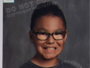 Regina Police are searching for 10-year-old Uriah Dubois, who was last seen on Friday evening. PHOTO PROVIDED BY REGINA POLICE