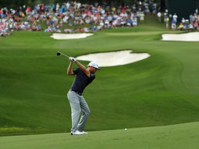 Graham DeLaet of Weyburn plays his second shot on the 15th hole  during the third round of the 2017 PGA Championship at Quail Hollow Club on August 12, 2017 in Charlotte, N.C.  eHealth staff took a vendor-paid trip to the tournament.