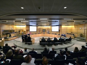City hall council chambers in February, 2017.