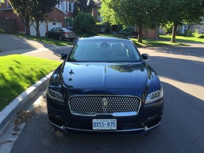 The large front grille is a styling cue for the new Lincoln flagship sedan.