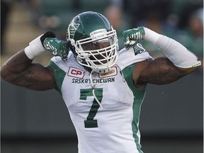 Defensive end Willie Jefferson is looking forward to the 2018 season with the Roughriders.