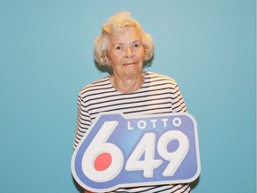 Regina's newest millionaire Mae Mock, who won $1 million on the July 29, 2017 Lotto 6/49 draw.