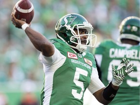 Kevin Glenn had a big game to help the Saskatchewan Roughriders defeat the visiting B.C. Lions 41-8 on Sunday.