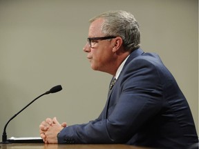 Saskatchewan Premier Brad Wall announces he is retiring from politics during a press conference at the Legislative Building in Regina on Thursday, August 10, 2017.