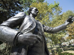 The Sir John A. Macdonald statue in Victoria Park in Regina.