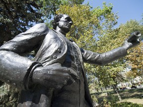 The Sir John A. Macdonald statue in Victoria Park in Regina.