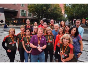 Regina-and-area runners are shown after the Berlin Marathon on Sunday.