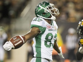 Devon Bailey scored the Roughriders' first all-Canadian passing touchdown since 1955 on Friday.