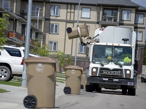 Garbage collection in south Regina on Monday