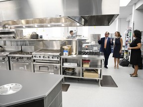 Director of education Greg Enion is optimistic that the new Scott Collegiate, which includes a commercial kitchen (pictured), will help improve graduation rates.