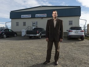 Faisal Khan, president of the Islamic Association of Saskatchewan, stands in front of the community's future mosque. Regina city council voted Monday night to allow rezoning of the site.