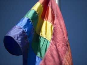 LGBTQ pride flag.