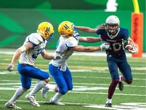 Kristopher Calcutt, right, and the Regina Thunder are hoping to atone for a season-opening loss to the Saskatoon Hilltops.