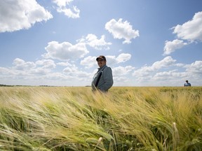 Edwin Fuhr, a retired farmer, recalls his a close encounter with several UFOs while swathing in his field in the 1970s. His story made international news and is one of the most documented UFO cases in history Canadian history.  Fuhr stands in a field near where the encounter was.