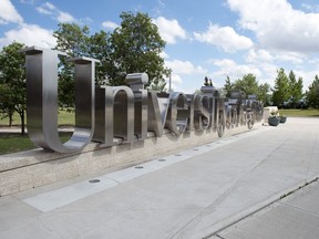 Sign at the University of Regina.