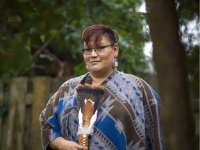 Colleen Cardinal, co-founder of the Network of Indigenous Survivors of Child Welfare/ spoke on the federal announcement for money for Sixties Scoop survivors. Cardinal was photographed near her Ottawa home Saturday October 7, 2017.