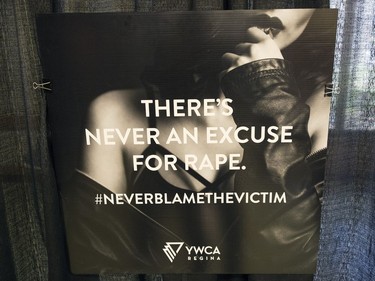 The YWCA is holding a BLAME pop-up shop at the University of Regina. Its controversial clothing display opposes blaming and shaming victims of sex assault by attaching to them quotes from judgments and tweets.