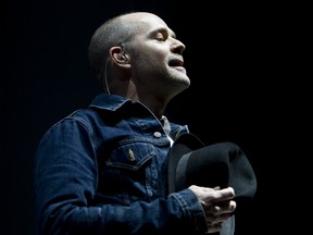 The Tragically Hip, singer at the Rexall Place in Edmonton, Alta., on Wednesday Jan. 23, 2013.