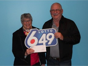 Robert and Carol Kydd of Regina won the $1 million guaranteed prize in the Sept. 13 LOTTO 6/49 draw.