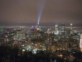 The downtown skyline is seen Wednesday, February 18, 2015 in Montreal.