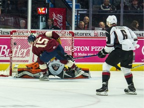 This shorthanded goal by Braydon Buziak was one of the few highlights for the Regina Pats in their 5-2 loss to the Vancouver Giants on Saturday at the Brandt Centre.