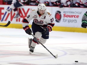 Regina Pats captain Sam Steel, shown in this file photo, scored his 300th WHL point on Wednesday.