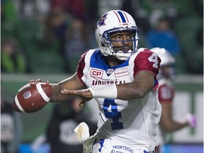 Montreal Alouettes quarterback Darian Durant played at new Mosaic Stadium for the first time on Friday.