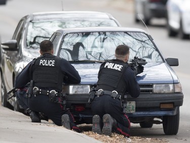 Members of the Regina Police Service and members of their SWAT team surrounded a home on the 1100 block of Elphinstone Street in Regina.