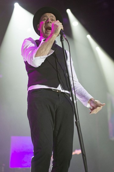 Tragically Hip frontman Gord Downie entertains the crowd at the Brandt Centre on Friday, January 25, 2013 in Regina, Sask..