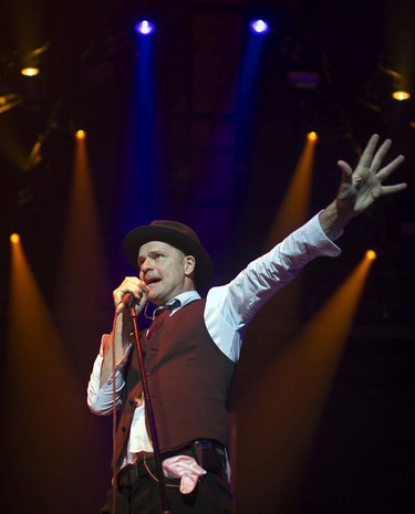 Tragically Hip frontman Gord Downie entertains the crowd at the Brandt Centre on Friday.