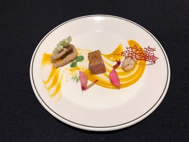 Joel Williams' dish, "Duck Three Ways."