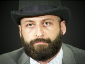 Edmonton Eskimos quarterback Mike Reilly, shown in a 2016 file photo, is known for his sartorial selections off the field.