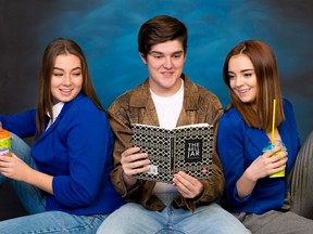 Ceiligh Dodds (left), Ryan Ramsay and Lauren Laschuk star in Heathers, the latest production from Do It With Class Young Peoples Theatre.