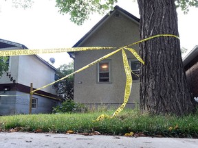 Police tape in front of 1752 Montreal St. in September 2016. Police deemed the death a homicide. Regina's rate in 2016 was the highest it's been in almost 40 years.