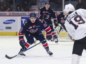 Regina Pats forward Nick Henry, shown killing a penalty, made his return from off-season shoulder surgery on Friday night against the visiting Moose Jaw Warriors.