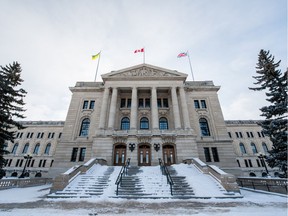 The Saskatchewan Legislative Building on a winter day.