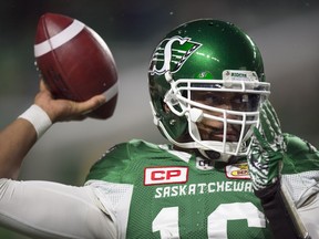 Brandon Bridge, above, and Kevin Glenn helped the Saskatchewan Roughriders throw a league-high 35 touchdown passes in 2017.