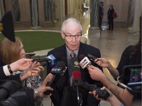 Clive Weighill, former Saskatoon police chief and former Regina deputy police chief, has been appointed to lead a review of the Saskatchewan Office of the Chief Coroner. Weighill meet with reporters at the Legislative Building after question period.