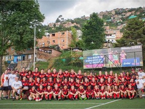 The Dog River Howlers rugby team is shown during a recent trip to Colombia.