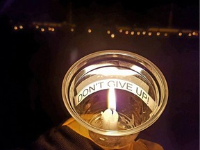 A candlelight vigil was held in La Ronge on Nov. 1, 2016 in memory of six northern Saskatchewan youth who committed suicide the previous month.