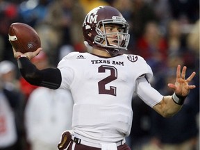 The Hamilton Tiger-Cats own the CFL rights to former Texas A&M quarterback Johnny Manziel.