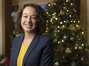 Nicole Sarauer at her office at the Legislative Building.