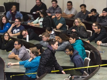 A simulated active-shooter situation plays out as Regina Police Service Emergency Services teams conduct realistic, scenario-based training at Saskatchewan Polytechnic.