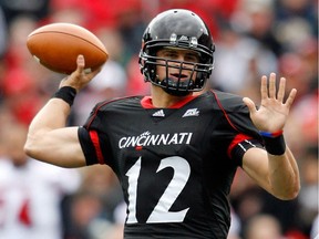 Zach Collaros, who was acquired by the Saskatchewan Roughriders on Jan. 3, starred for the University of Cincinnati Bearcats before becoming a CFLer.