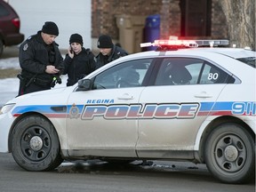 Police are looking for suspects in a stabbing that happened in downtown Regina Friday night.