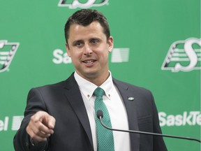 Newly acquired Saskatchewan Roughriders quarterback Zach Collaros met the media Tuesday at Mosaic Stadium.