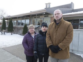 Brenda Wolf, Carrie Klassen, and Kevin Klassen, from left, stand outside of the Regina Lutheran Home. The trio are members of the Resident Family Council and have concerns over the care quality at the retirement home where Carrie's mother lives.